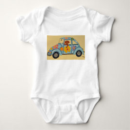 Dachshund i hippiebil t shirt