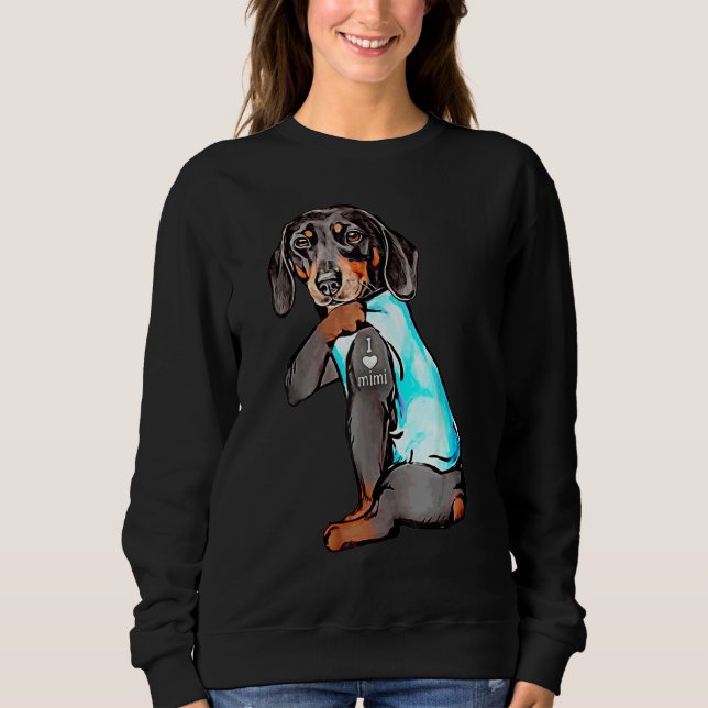 Dachshund I Kärlek Mimi Tattoo Apparel Hund Mimi M T Shirt (Framsida)