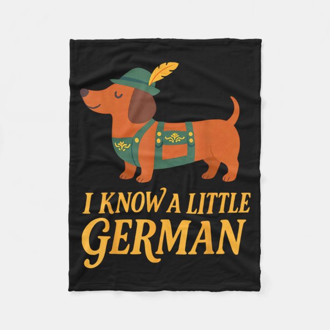 Dachshund I Know Little German Dog Women Men  Fleecefilt (Framsidan)