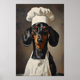 Dachshund i kockhatt Affisch, Husdjur Affisch
