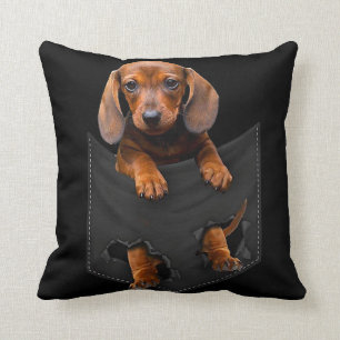 Dachshund i min pocket Dachshund Weiner Hund Gift Kudde