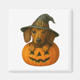 Dachshund i Pumpkin Magnet