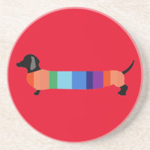 Dachshund i Rainbow Sweater