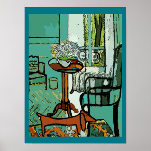 Dachshund i sängrum poster