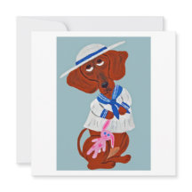 Dachshund i sjömannekostym