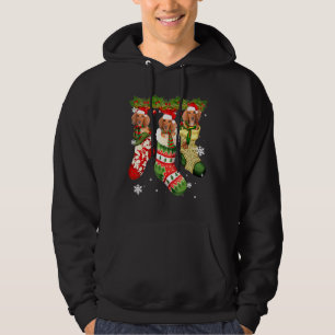 Dachshund i Sock-jultomten Hat Julafton Hund Hoodie