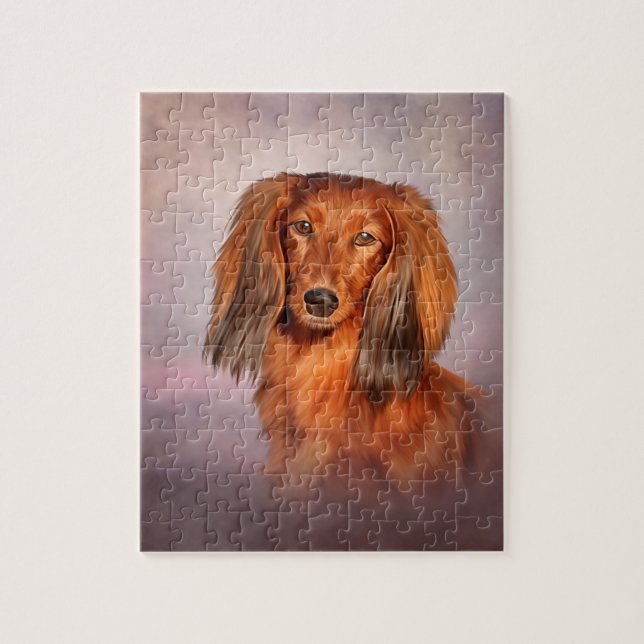 Dachshund i Teckning Hund aveln Pussel (Vertikal)