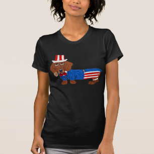 Dachshund i Uncle Sam-kostym T Shirt