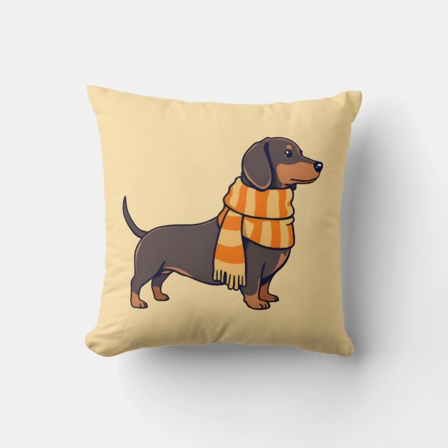 Dachshund i Winter Kudde (Framsida)