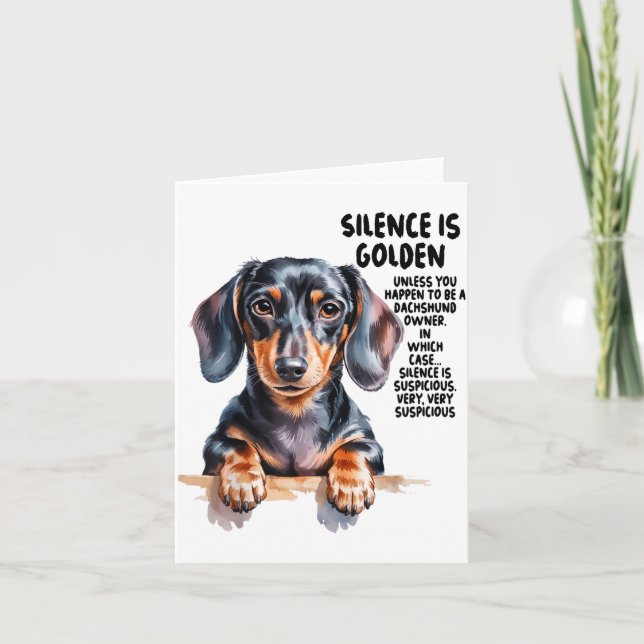 Dachshund Ideas For Women &amp; Novelty Miniature  Kort (Framsida)