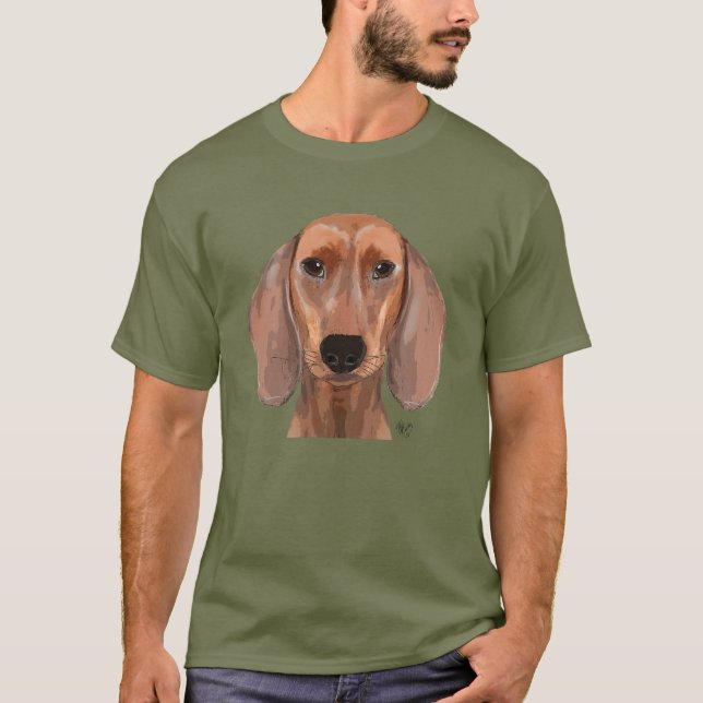Dachshund Illustration Plain Tee (Framsida)