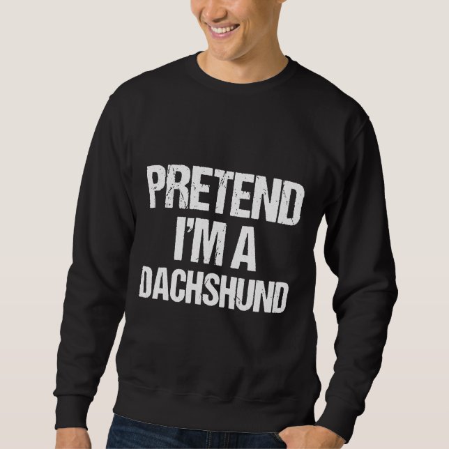 Dachshund Im Lång Ärmad Tröja (Framsida)