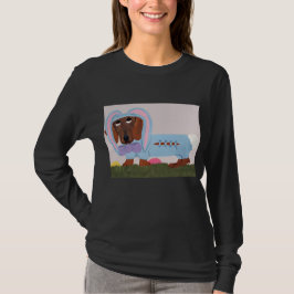 Dachshund in bunny costume t shirt