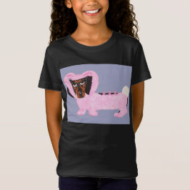 Dachshund In Fuzzy Pink Bunny Suit T Shirt