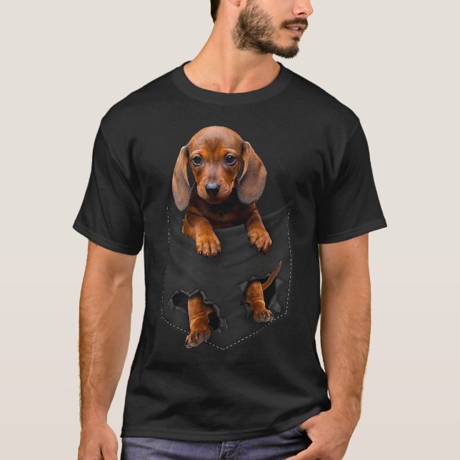 Dachshund in my Pocket Dachshund Weiner Hund Gift T Shirt (Framsida)