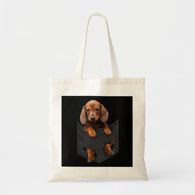 Dachshund in my Pocket Dachshund Weiner Hund Gift Tygkasse (Framsidan)