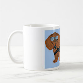 Dachshund in Racing Jacket Mug Kaffemugg
