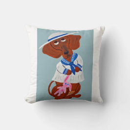 Dachshund in Sailor Suit Kudde
