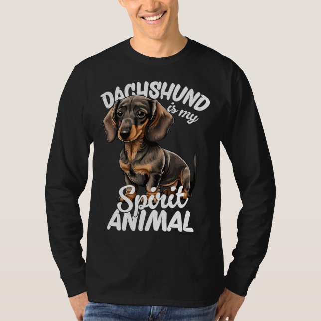 Dachshund Is My Spirit Animal  1 T Shirt (Framsida)