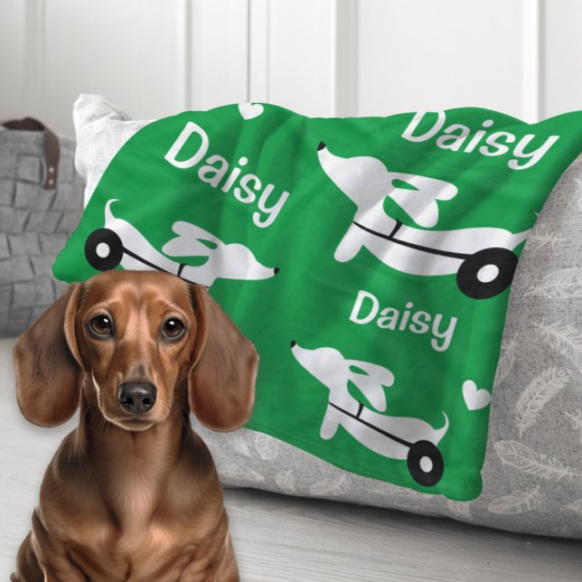 Dachshund IVDD Blankett för rullstolstråd, Hund, G Fleecefilt (dachshund blanket)