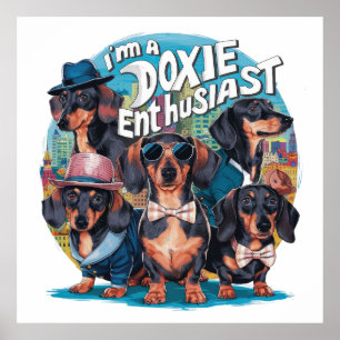 Dachshund jag är Doxie Enthusiast Poster