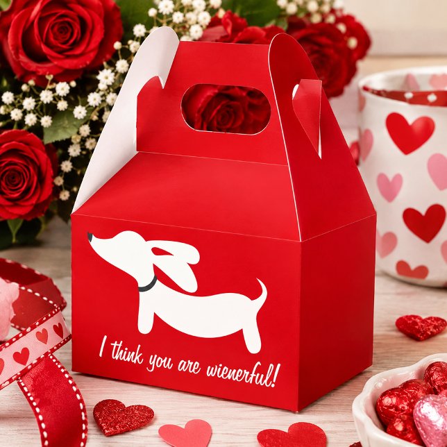 Dachshund jag tror att du är wienerful presentlåda (Dachshund I think you are wienerful gift box Party)