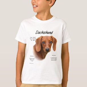Dachshund (jämn) historikdesign tee shirt