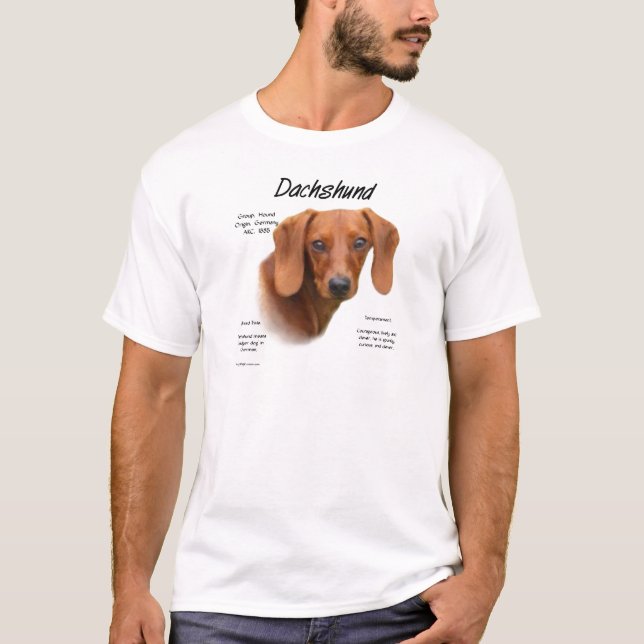 Dachshund (jämn) historikdesign tröja (Framsida)