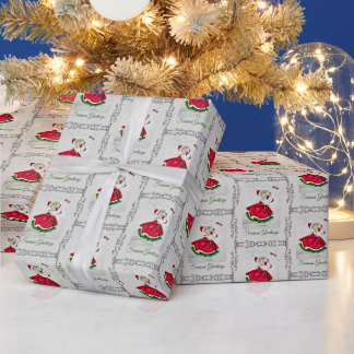 Dachshund jul Caroler Presentpapper