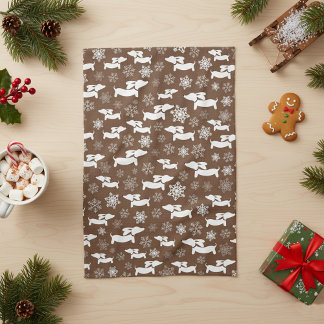Dachshund jul Chef Gift Brown Kökshandduk