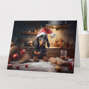 Dachshund jul Cookies Helgdag Kort