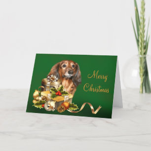 Dachshund jul helgkort