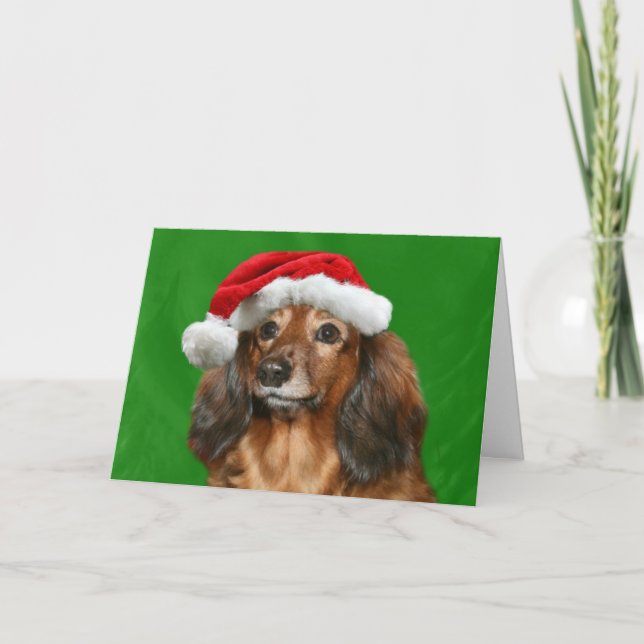 Dachshund jul helgkort (Framsida)