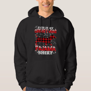 Dachshund jul Hund älskare det här är min Julafton Hoodie