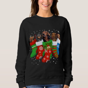 Dachshund jul Hund Cute Socks Julafton T Shirt