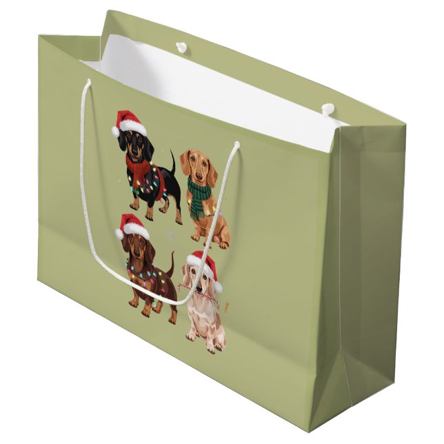 Dachshund Jul Hund Mamma Älskare Julafton Gift (Framsidan Vinklad)