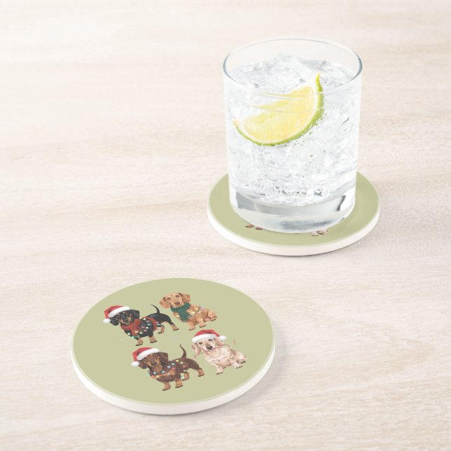 Dachshund Jul Hund Mamma Älskare Julafton Gift Underlägg (Sidan)