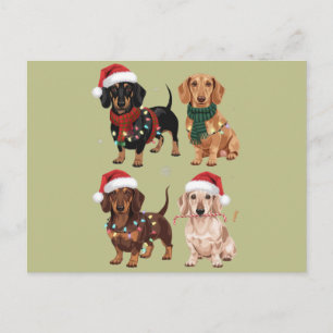 Dachshund Jul Hund Mamma Älskare Julafton Gift Vykort