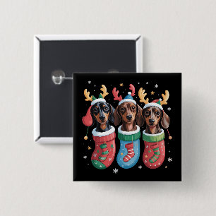 Dachshund jul hundägare present högtid knapp