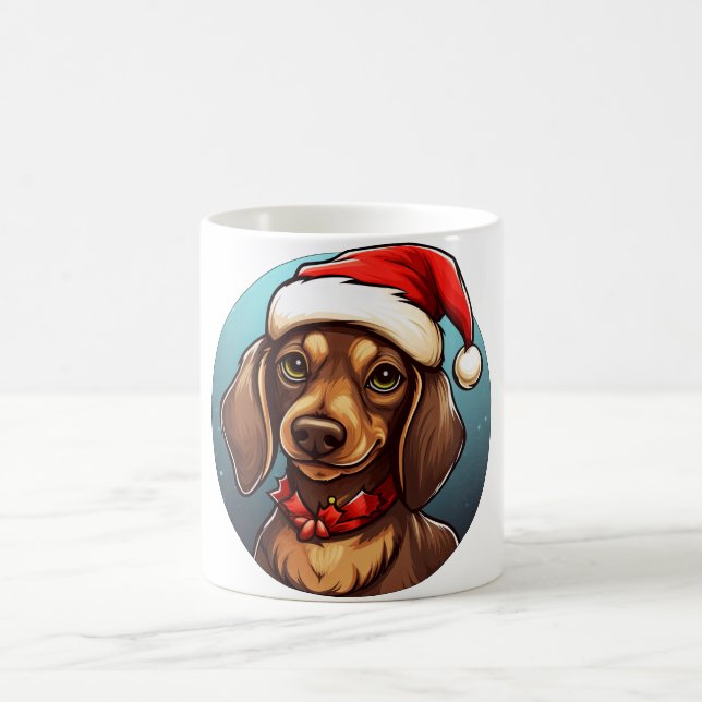 Dachshund jul kaffemugg (Center)