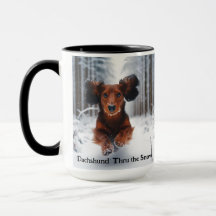 Dachshund jul kaffemugg kopp