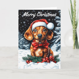 Dachshund jul kort