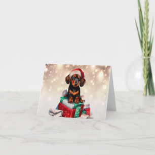 Dachshund Jul Kort för Valpar