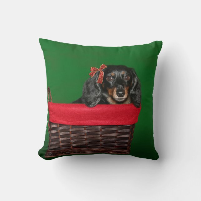 Dachshund jul kudde (Framsida)