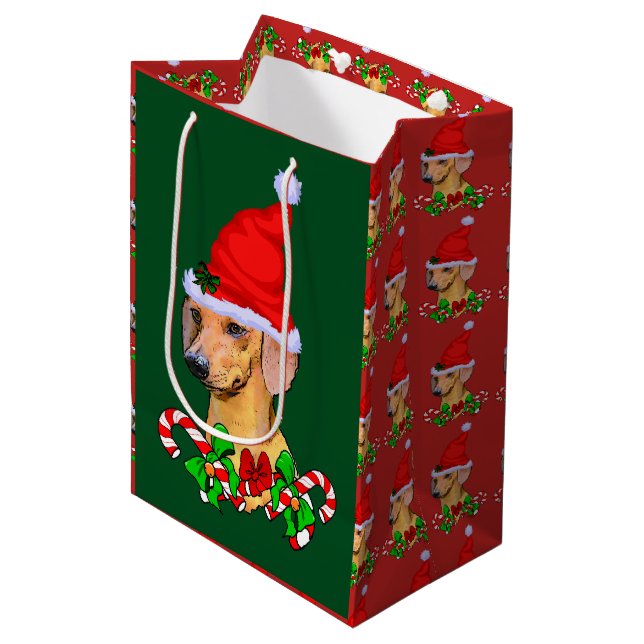 Dachshund jul Merry (Framsidan Vinklad)