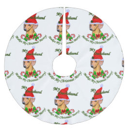 Dachshund jul Merry Julgransmatta Borstad Polyester