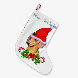 Dachshund jul Merry Liten Julstrumpa