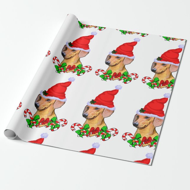 Dachshund jul Merry Presentpapper (Utrullad)