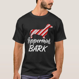 Dachshund jul Peppermint Bark Womens Gift T Shirt