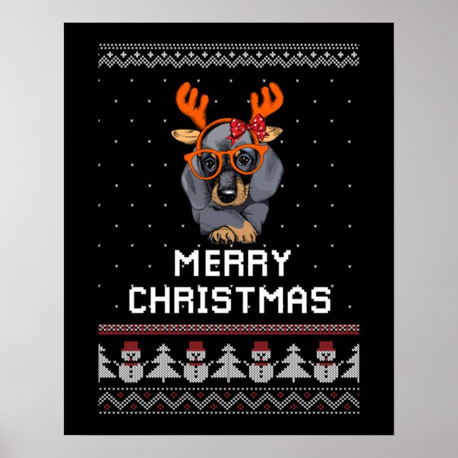 Dachshund jul poster (Framsidan)